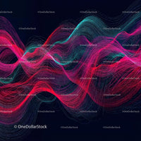 Vibrant Abstract Waves with Dynamic Neon Colors