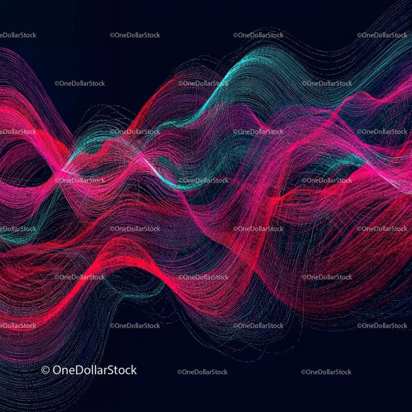 Vibrant Abstract Waves with Dynamic Neon Colors