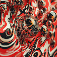 Dynamic Abstract Red and White Fluid Design