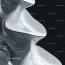 Futuristic Abstract Sculpture with Smooth Curves