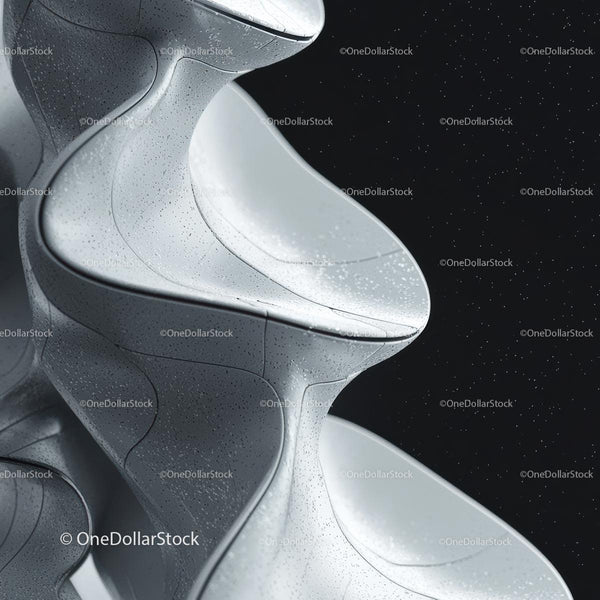Futuristic Abstract Sculpture with Smooth Curves