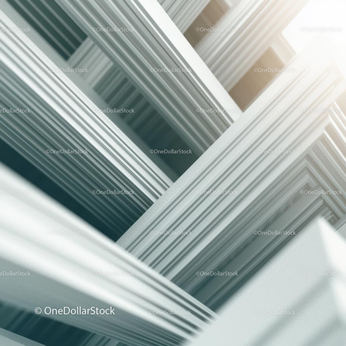 Abstrakcyjny geometryczny projekt architektoniczny z nowoczesnymi liniami