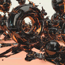 Futuristic 3D Abstract Metallic Sculpture