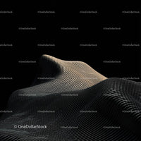 Abstract 3D Geometric Wave Sculpture Design