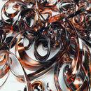 Dynamic Abstract Metallic Swirls and Loops