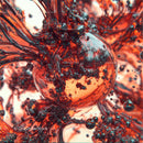 Vibrant Red Liquid Art with Dynamic Flow Patterns