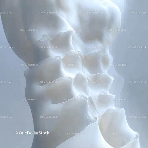 Abstract Flowing White Fabric with Elegant Folds