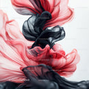 Dynamic Black and Red Abstract Fluid Art
