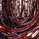 Abstract Twisted Metallic Artwork with Reflective Surfaces