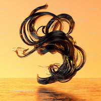 Dynamic Abstract Swirl on Vibrant Orange Background