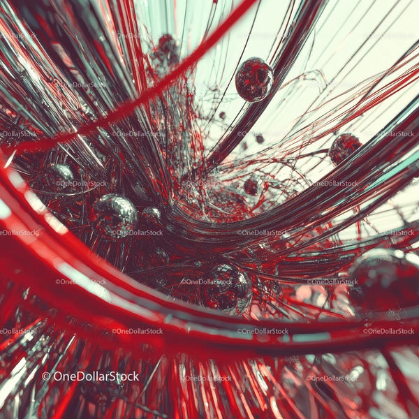 Futuristic Entangled Wires and Metallic Spheres