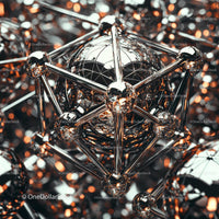 Futuristic Metallic Structure with Geometric Design