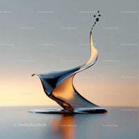 Elegant Liquid Sculpture in Dynamic Motion