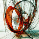 Dynamic Abstract Art with Vibrant Waves and Shapes