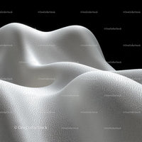 Abstract Smooth White Wavy Texture on Black Background