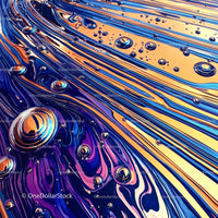 Vibrant Abstract Fluid Art with Bold Swirls and Textures