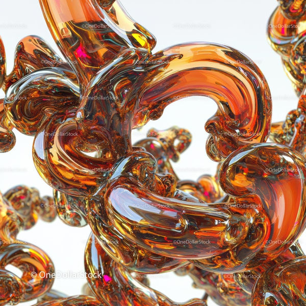 Intricate Glass Sculpture with Organic Twists