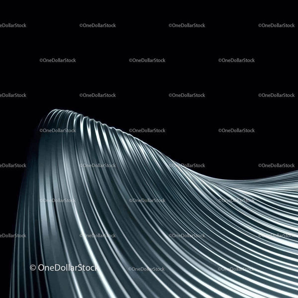 Abstract Metallic Wave in Futuristic Design
