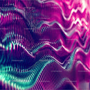 Abstract Wavy Pattern in Magenta and Teal Hues