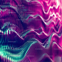 Abstract Wavy Pattern in Magenta and Teal Hues
