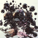 Futuristic Black Spheres with Glossy Texture in Abstract Art