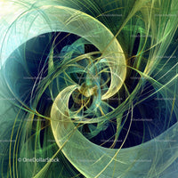 Vibrant Abstract Fractal Pattern with Dynamic Flow