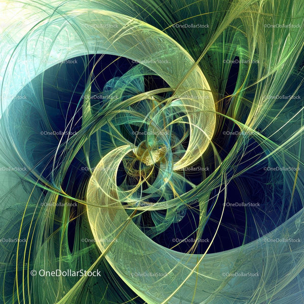Vibrant Abstract Fractal Pattern with Dynamic Flow