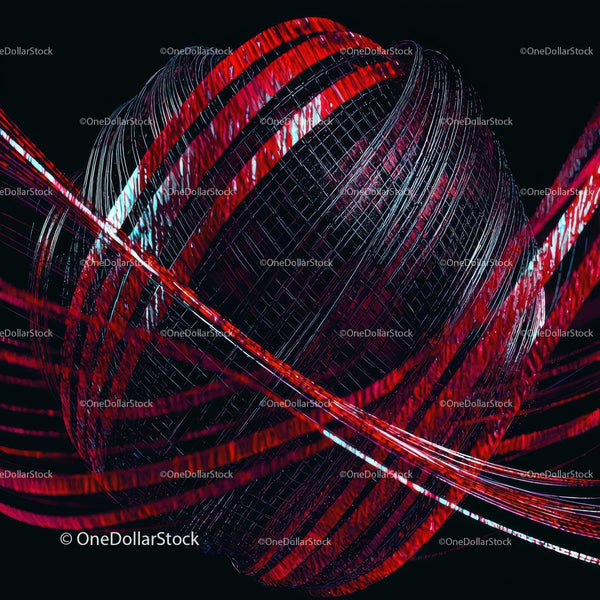Abstract Red and Silver Geometric Pattern
