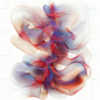 Colorful Abstract Fluid Lines and Ribbons Art