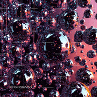 Futuristic Floating Glass Spheres with Reflective Surfaces