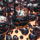 Glossy Spheres with Reflective Surfaces in Abstract Art