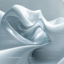 Dynamic White Abstract Fluid Art Design