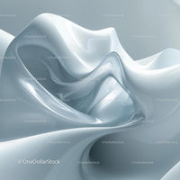 Dynamic White Abstract Fluid Art Design