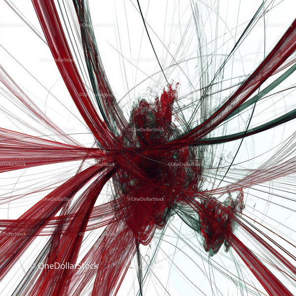 Dynamic Abstract Red and Black Digital Lines