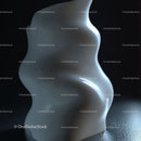 Fluid Monochrome Abstract Sculpture with Soft Curves