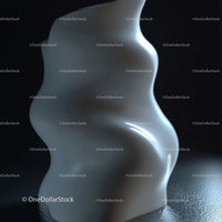 Fluid Monochrome Abstract Sculpture with Soft Curves