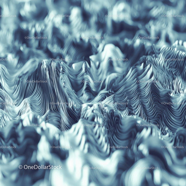 Surreal Abstract Patterns in Blue Hues