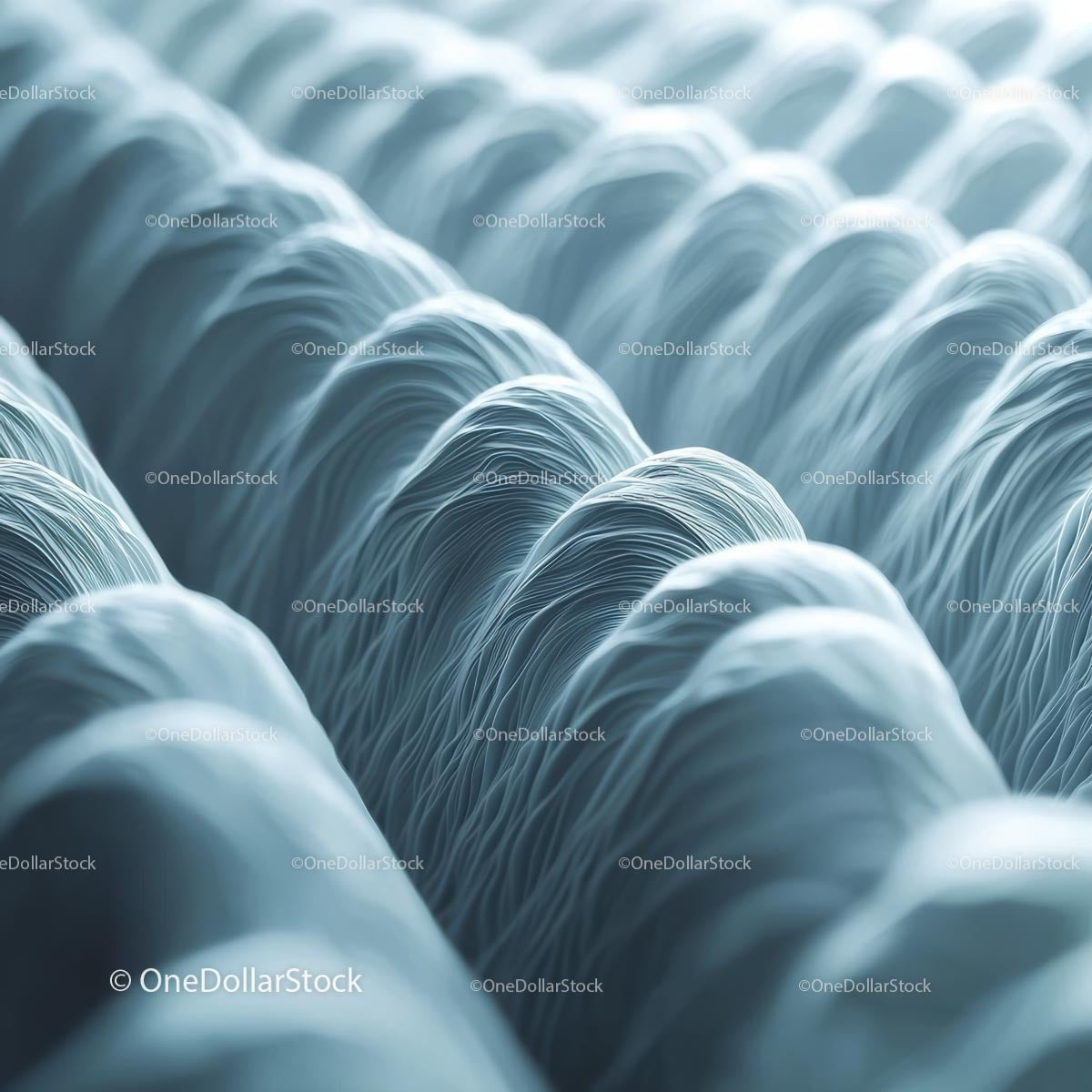 Abstract Blue Fabric Texture with Flowing Waves