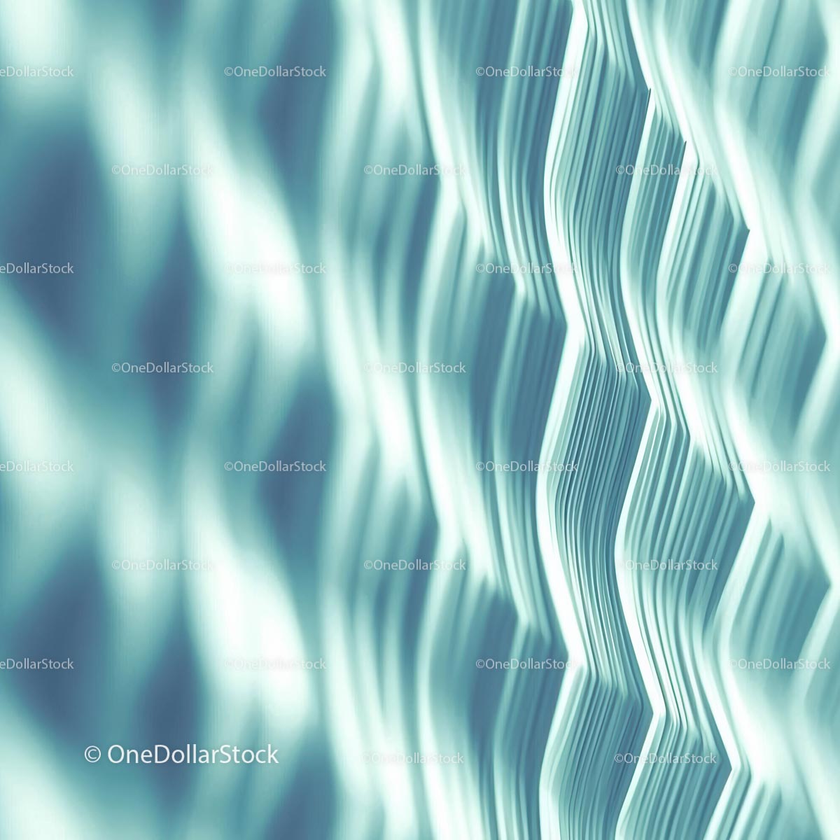 Abstract Wavy Lines with Teal Fluid Design