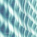 Abstract Wavy Lines with Teal Fluid Design