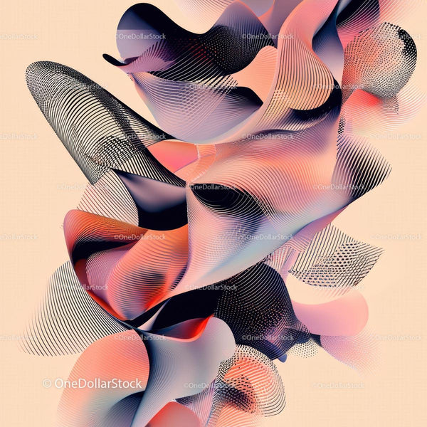 Dynamic Abstract Waves with Vibrant Colors and Patterns