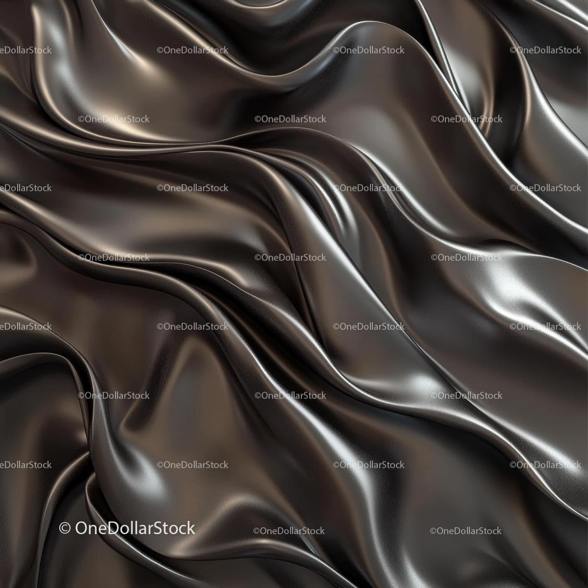Luxurious Black Silk Fabric with Elegant Folds