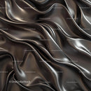 Luxurious Black Silk Fabric with Elegant Folds