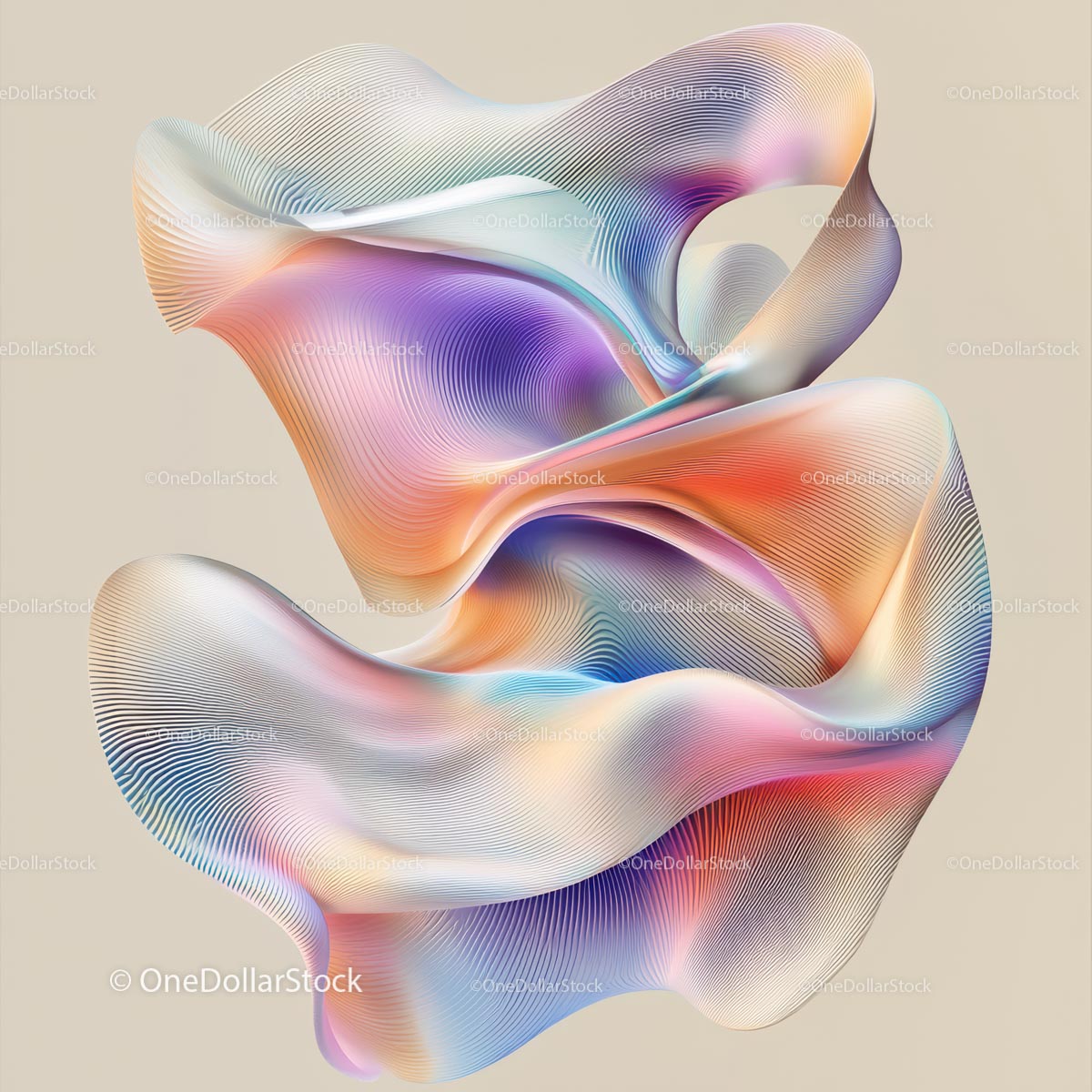 Abstract Fluid Art with Vibrant Colorful Swirls