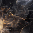 Abstract Golden Waves on Dark Background