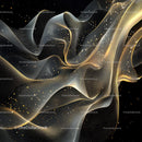 Ethereal Flowing Waves with Gold Particles