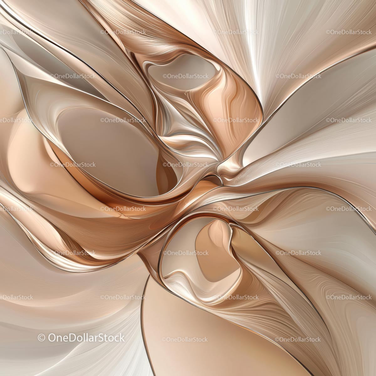 Abstract Fluid Wave with Elegant Swirling Patterns