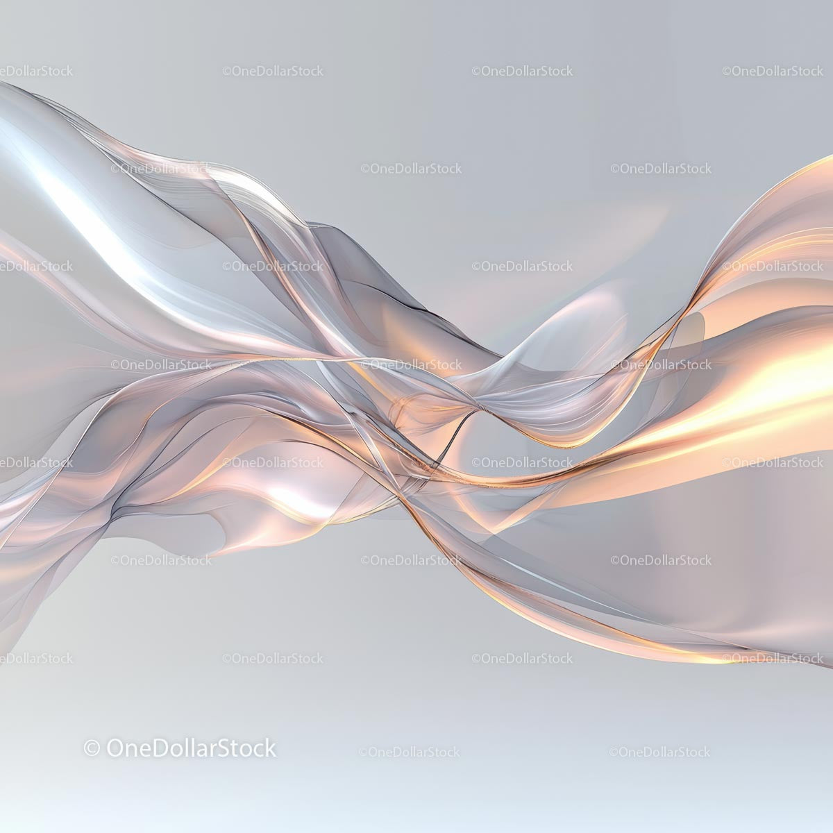Elegant Flowing Abstract Soft Waves Art