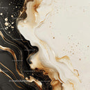 Elegant Black and Gold Abstract Marble Composition