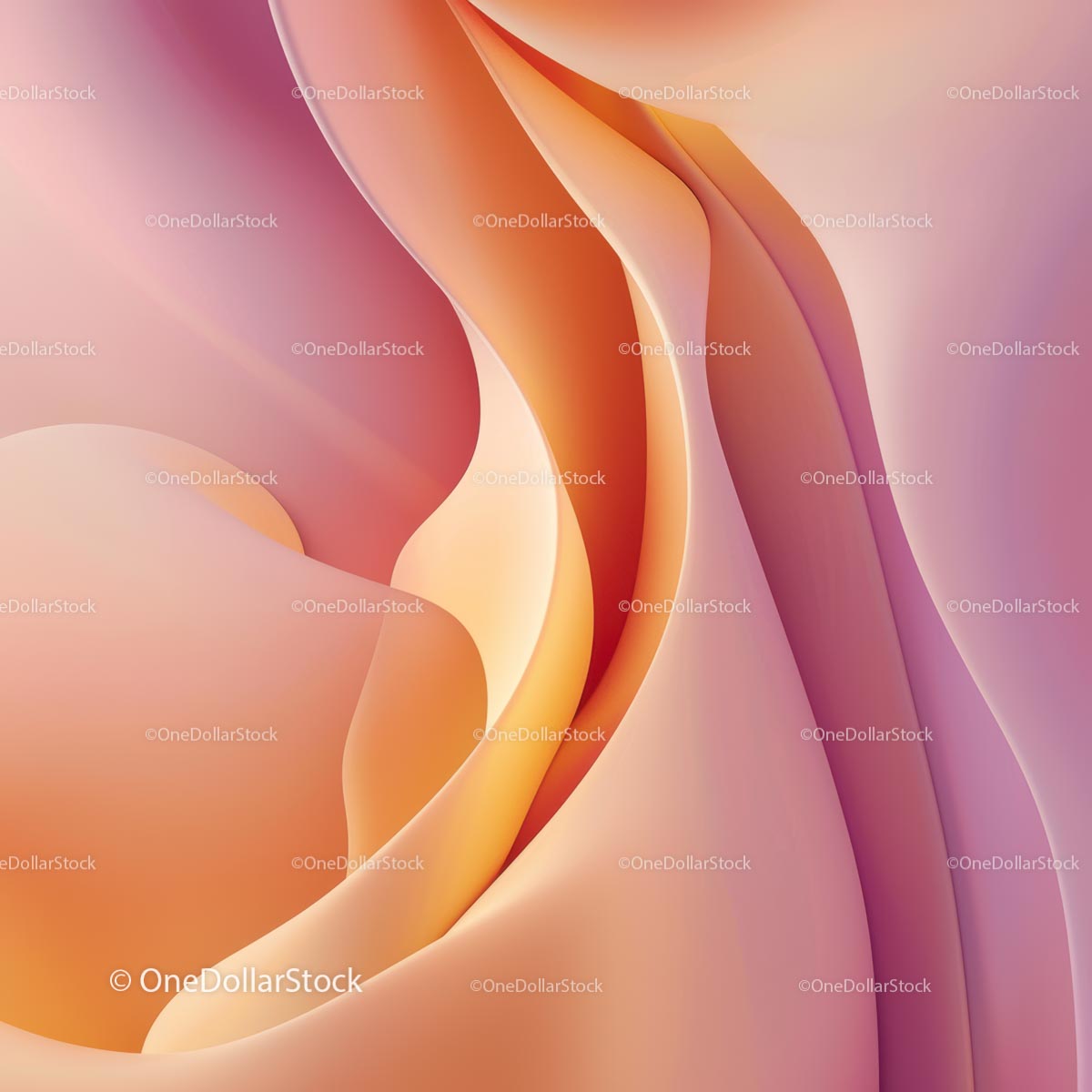 Elegant Abstract Design with Pastel Curves